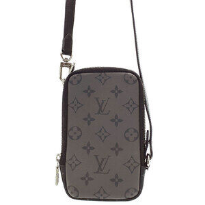 Louis Vuitton Eclipse Black Reverse Double Phone Pouch Shoulder Bag